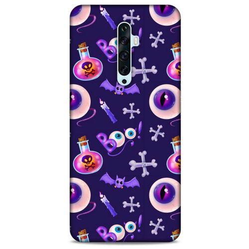 Oppo Reno 2z Uyumlu Kılıf Mor Delisi (21) Koruyucu Kapak Göz