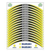 SEVGENT Sarı Siyah Suzukı Uyumlu Reflektörlü 1 Set Jant Şeridi