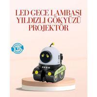 Robot Tasarımlı Bluetooth Hoparlörlü Yıldızlı Gökyüzü Projektör