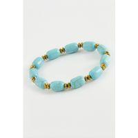 Silindir Turkuaz Doğaltaş Bileklik