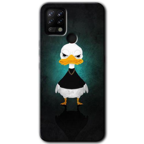 MRCİLETİSİM Tecno Pova Kılıf HD Desen Baskılı Arka Kapak+Temperli Cam - Angry Duck