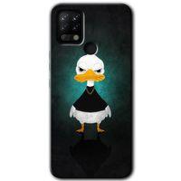 MRCİLETİSİM Tecno Pova Kılıf HD Desen Baskılı Arka Kapak+Temperli Cam - Angry Duck
