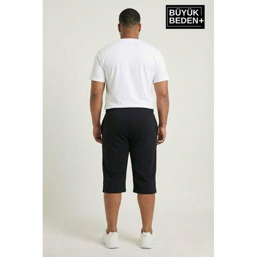 Büyük Beden Erkek Kapri Şort Brooklyn Baskılı Rahat Kalıp 3XL-6XL SPR26BSR591-02