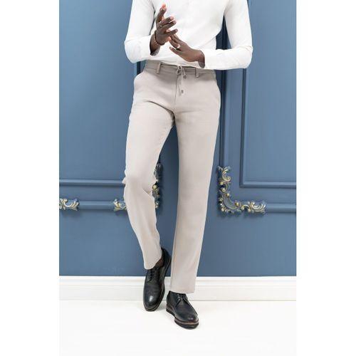 Regular Fit Beli İplikli Ve Lastikli Astarsız Mevsimlik Kumaş Jogger Pantolon