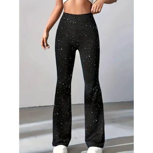 Kadın Yüksek Bel Taşlı Dalgıç Tayt