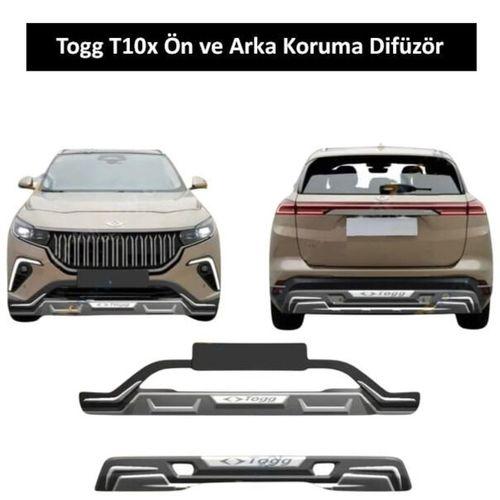 Togg T10x Uyumlu OEM İthal Ön ve Arka Koruma Difüzör Seti
