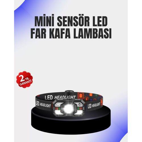 Kamp Ve Yürüyüş İçin Sensörlü Led Kafa Feneri Ayarlanabilir
