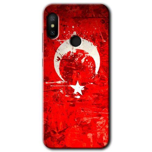 MRCİLETİSİM Xiaomi Mi Max 3 Kılıf HD Desen Baskılı Arka Kapak+Temperli Cam - Albayrak 2