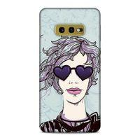 Lopard Samsung Galaxy S10e Uyumlu Kılıf Sürreal Yüzler ♀ (25) Antişok Kapak Baskılı