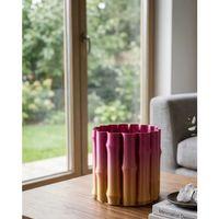 Modern 3d Baskı Mor Sarı Vazo Ev Ofis Dekorasyon Şık Tasarım