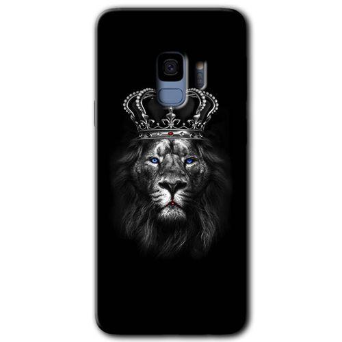 Potkal Hediye Fabrikası Samsung Galaxy S9 Kılıf HD Desen Baskılı Arka Kapak - King Lion