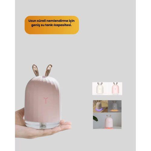 200 Ml Tavşan Kulaklı Ultrasonik Hava Nemlendirici Ve Gece Lambası
