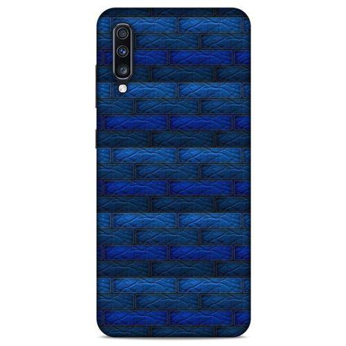 Samsung Galaxy A70s Kılıf Patchwork (43) Thin Fit Kılıf Mavi Tonları