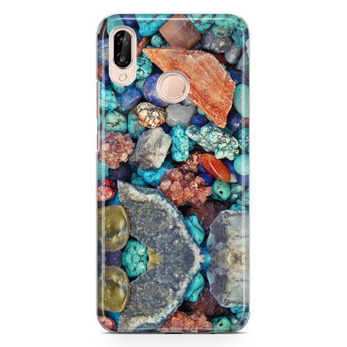Huawei P20 Lite Kılıf Pebbles Taşlı Arka Kapak Koruma Desenli Full Koruyucu