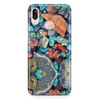 Huawei P20 Lite Kılıf Pebbles Taşlı Arka Kapak Koruma Desenli Full Koruyucu