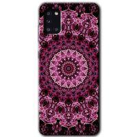 MRCİLETİSİM Samsung Galaxy A31 Kılıf HD Desen Baskılı Arka Kapak + Temperli Cam - Mandala Patterns Kaleidoscope