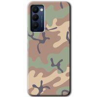 MRCİLETİSİM Tecno Camon 18 Kılıf HD Desen Baskılı Arka Kapak+Temperli Cam - Kamuflaj 29