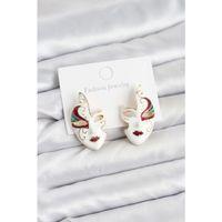 Pirinç Maske Model Kadın Küpe - TJ-BKP11588