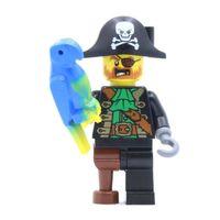 Orjinal Lego Minifigür Pirate with Parrot