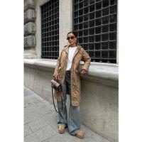 Fermuar Ve Kapşonlu Uzun Kapitone Mont 7062