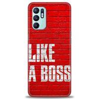 Oppo Reno 6 Kılıf HD Baskılı Kılıf - Like a Boss + Tam Ekran Koruyucu