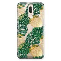 Huawei Mate 10 Lite Kılıf Altın Yapraklar Arka Kapak Koruma Desenli Full Koruyucu