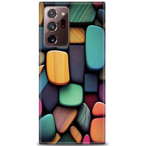 Samsung Galaxy Note 20 Kılıf HD Baskılı Kılıf - Renkli Taşlar + Tam Ekran Koruyucu