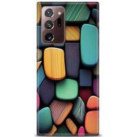 Samsung Galaxy Note 20 Kılıf HD Baskılı Kılıf - Renkli Taşlar + Tam Ekran Koruyucu