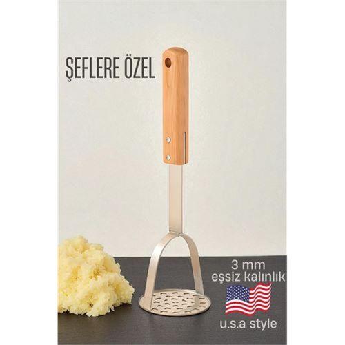 Modacar Patates Ezici 3 mm Kalınlık 304 Paslanmaz Çelik Havuç Muz Avokado Ezici