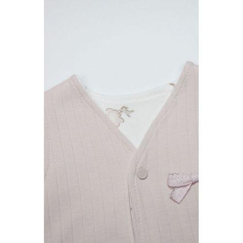 Bistyle Bistyle Yelek Çift Taraflı Love You Family 18114 Pudra