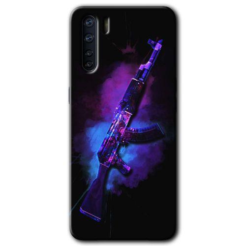 Oppo A91 Kılıf HD Baskılı Desen + Hayalet Cam Yandan Görünmez
