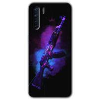 Oppo A91 Kılıf HD Baskılı Desen + Hayalet Cam Yandan Görünmez