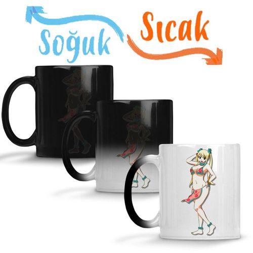 Fairy Tail Lucy Heartfilia Anime Manga Sihirli Kupa Bardak Porselen