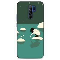 Xiaomi Redmi 9 Kılıf Depresyon (8) Baskılı Kılıf Siyah Kahverengi