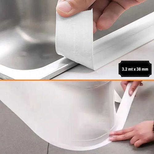 Angel Of Life®  Su Sızdırmaz Banyo Mutfak Lavabo Küvet İzolasyon Şerit Bant,Lavabo Kenar Bandı 3.2 mt x 38 mm