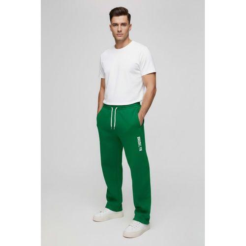 Erkek İçi Polarlı 3 iplik Kalın Brooklyn Baskılı Eşofman Altı SPR25EA70