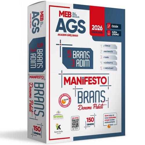 2026 MEB AGS TÜRKÇE-MATEMATİK-TARİH-COĞRAFYA-MEVZUAT 3 Adım 5li Manifesto 150 Adet Branş Deneme Seti