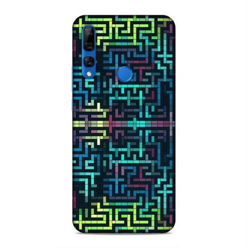 Huawei Y9 Prime 2019 Kılıf Labirent Colorful Arka Kapak Silikon Koruma Full Koruyucu