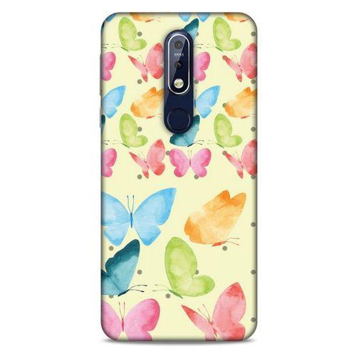 Animax Kelebek Suluboya Nokia 7.1 Kılıf Desenli Silikon