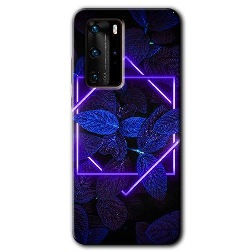 MRCİLETİSİM Huawei P40 Pro Kılıf HD Desen Baskılı Arka Kapak + Temperli Cam - Mekanik Yaprak 5