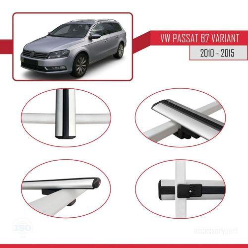 Volkswagen Passat (B7) VARIANT 2010-2015 Arası ile uyumlu Basic Model Ara Atkı Tavan Barı GRİ 3 ADET
