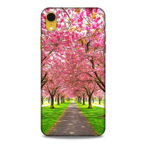 Lopard Apple iPhone XR Uyumlu Kılıf Bahar (42) Rugged Armor Kılıf Pembe Ağaç