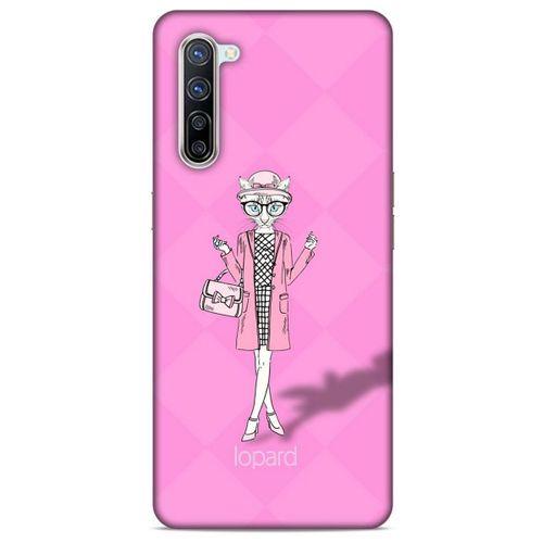 Oppo Reno 3 Pro 5g Kılıf FunnyMaX (21) Koruyucu Kapak Şeker Pembe Kedi