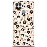 Oppo A15S Kılıf HD Baskılı Kılıf - Leopar + Tam Ekran Koruyucu