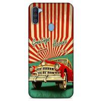 Retro (12) Desen Koruyucu Silikon Renkli Samsung Galaxy A11 Kılıf