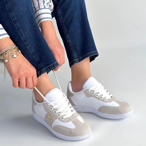 Lunga Beyaz Cilt Bağcıklı Spor Ayakkabı