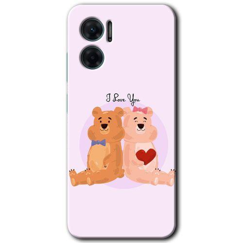 Potkal Hediye Fabrikası Xiaomi Redmi 10 5G HD Baskılı Kılıf + 9D Tam Ekran Koruyucu - Sevgili Ayıcık