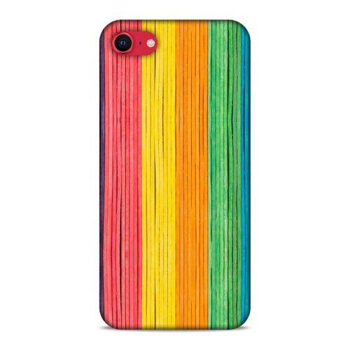 Lopard Apple iPhone SE 2020 Uyumlu Kılıf Wood'X (28) Arka Kapak Desenli