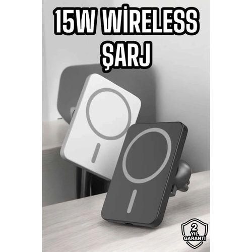 İos Uyumlu Manyetik Tasarım Magsafe İphone 12 13 14 15 Araç Şarjı