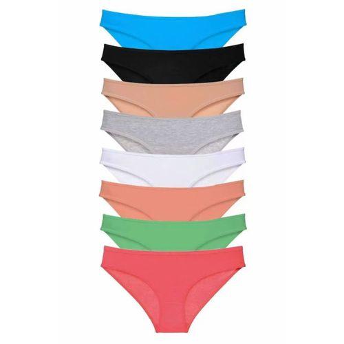 8 adet Süper Eko Set Likralı Kadın Slip Külot Set 7